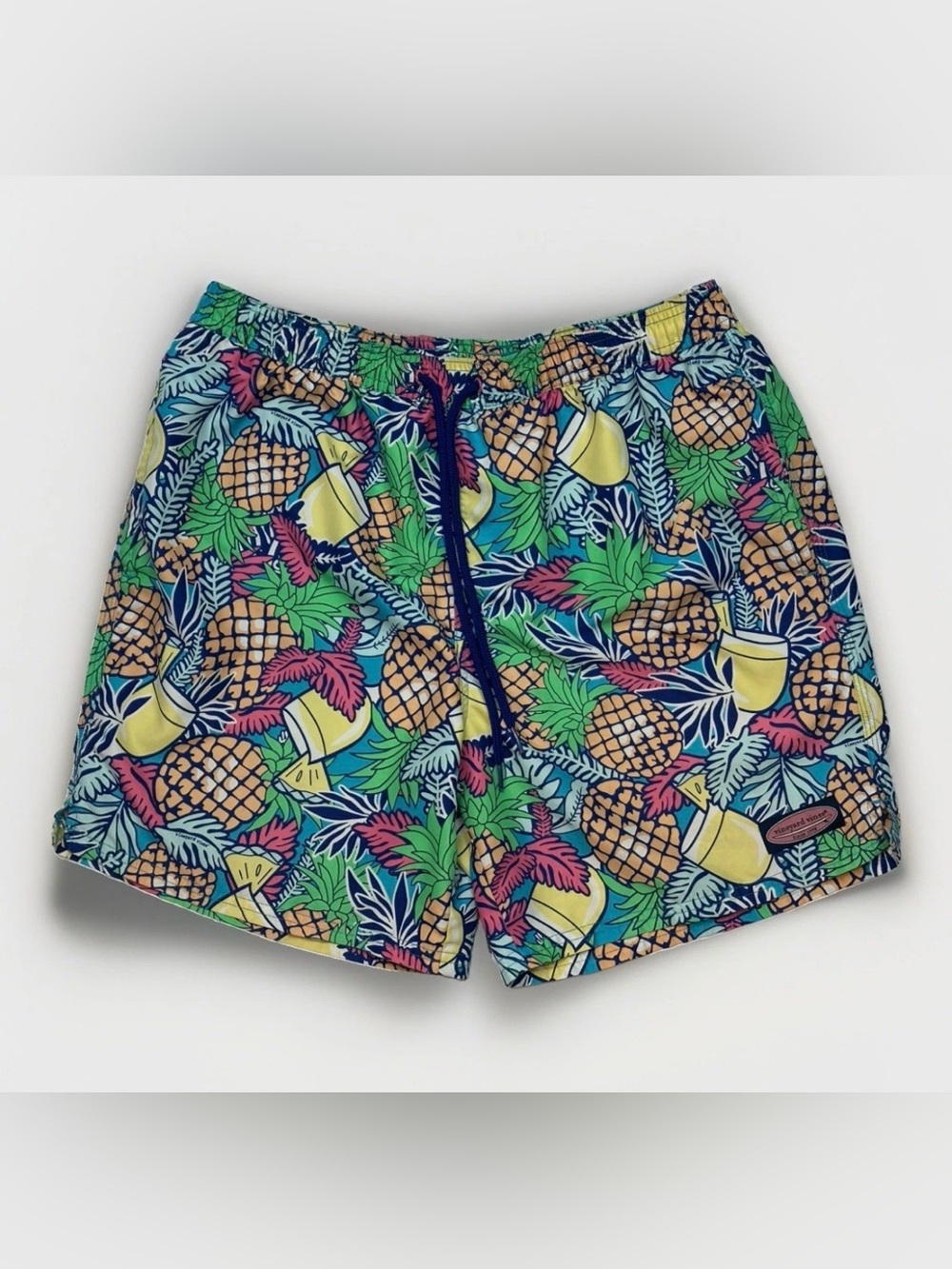 🌴 Vineyard Vines Men’s Pineapple Tini Chappy Swim Trunks – Large - Worn 1X 🌴